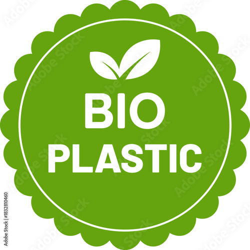 Green Bio Plastic Certification Badge