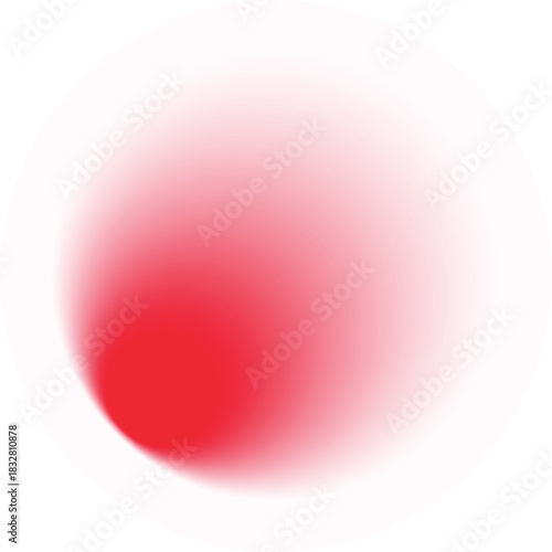 Vibrant Red Circle on Black Background  Simple Abstract Graphic Design Element