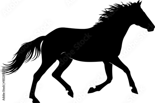 Wild Galloping Horse Silhouettes Collection