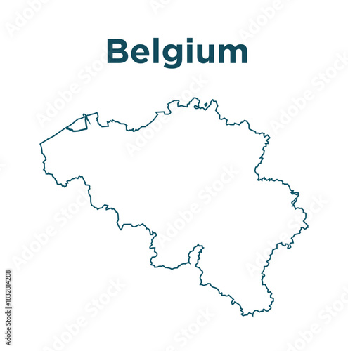 Belgium Administrative Map Vector: Detailed Outline of Federal Regions and Provinces (Flanders, Wallonia, Brussels). Essential for EU/NATO Presentations, Economic Data, and Global Business Strategy.