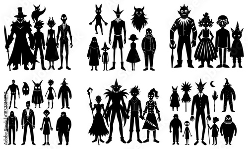 Stylized Character Silhouettes Collection