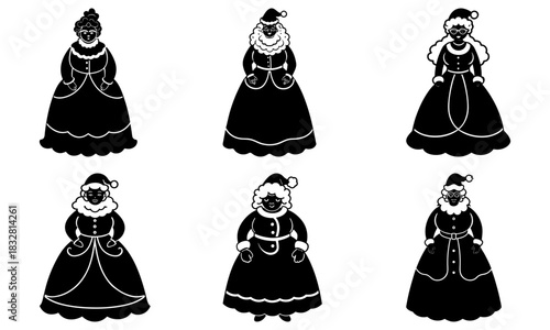 Mrs. Claus Silhouette Collection