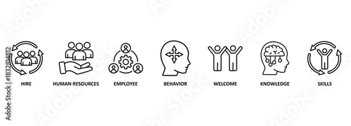 Business onboarding concept. Organizational socialization vector illustration with vector icons 