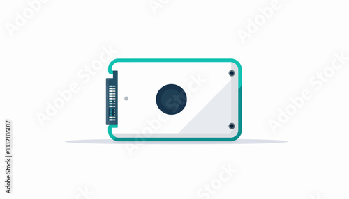 Sleek Solid State Drive Illustration for Tech Projects