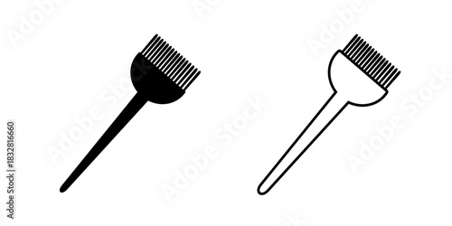 Tint brush line icon isolated on white background.