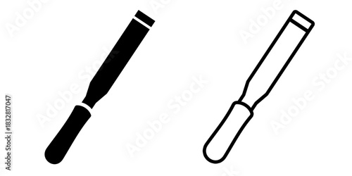 Chisel set icon isolated on white background.