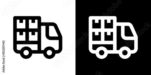 Delivery Icon Vector Illustration. Fresh Line Design Built For Creative Flexibility In Light And Dark Versions. 