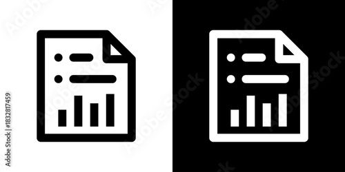 Report Icon Vector Illustration. Fresh Line Design Built For Creative Flexibility In Light And Dark Versions. 