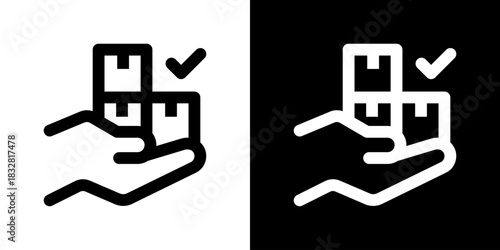 Completion Icon Vector Illustration. Fresh Line Design Built For Creative Flexibility In Light And Dark Versions. 