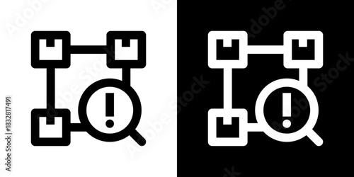 Supply Disruption Icon Vector Illustration. Fresh Line Design Built For Creative Flexibility In Light And Dark Versions. 