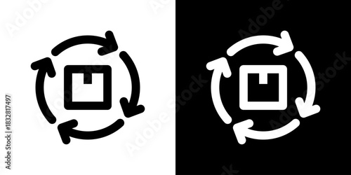 Turnover Icon Vector Illustration. Fresh Line Design Built For Creative Flexibility In Light And Dark Versions. 