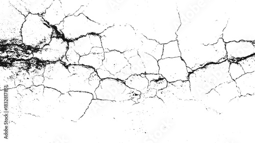 Vintage cracked scribble texture with distressed wall effect and hand drawn grunge background for retro design