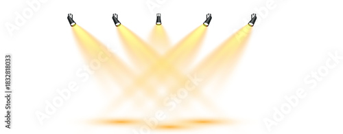 Symphony of Blue Stage Spotlights in Dynamic Cross-Beam Formation" suitable in pubs and bars