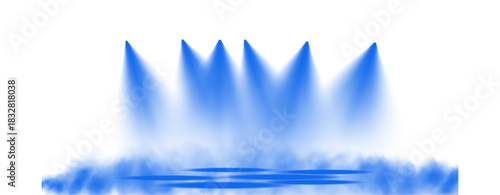 Symphony of Blue Stage Spotlights in Dynamic Cross-Beam Formation" suitable in pubs and bars