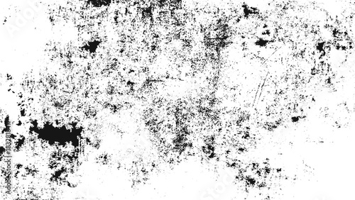 Black and white gritty sprayed ink texture with rough vintage distress effect for minimalist grunge background artwork