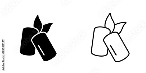 Mint gum set icon isolated on white background.