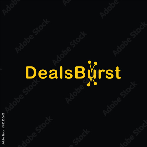 Yellow dealsbürst text logo with bursting 'ü' symbol, representing sales and offers online