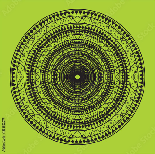 abstract green circular pattern background