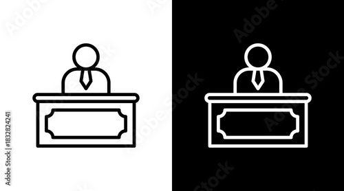 Hr Manager  White Icon Set Design