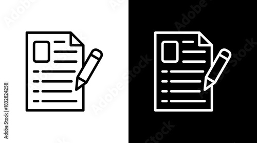 Application Form  White Icon Set Design