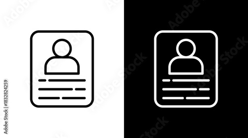 Candidate Profile  White Icon Set Design