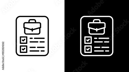 Hiring Checklist  White Icon Set Design