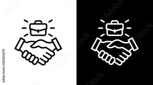 New Hire  White Icon Set Design