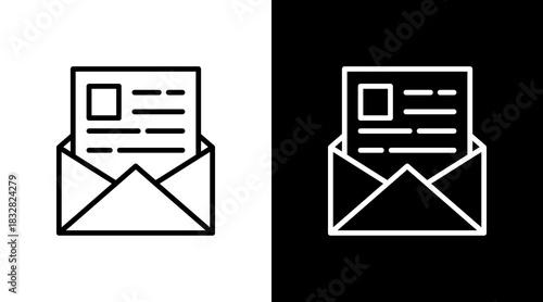 Cover Letter  White Icon Set Design