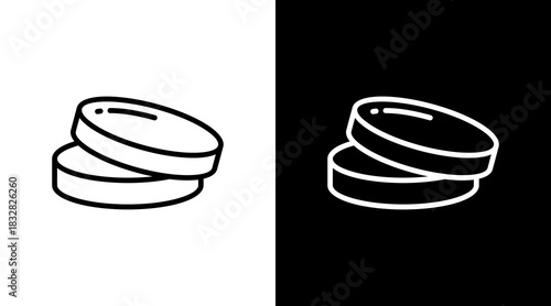 Petri Dish  White Icon Set Design