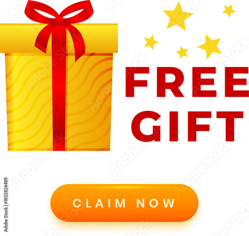 Bright Free Gift Offer Icon Design