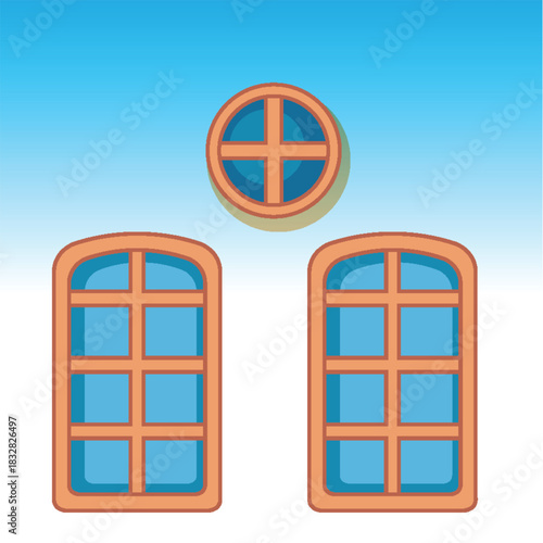 Cute Cartoon Architecture and Nature Vector Collection