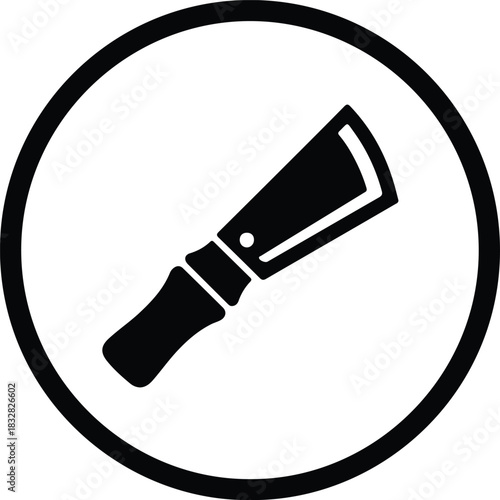 Silhouette Spatula in a Circle Isolated Icon vector Illustrator