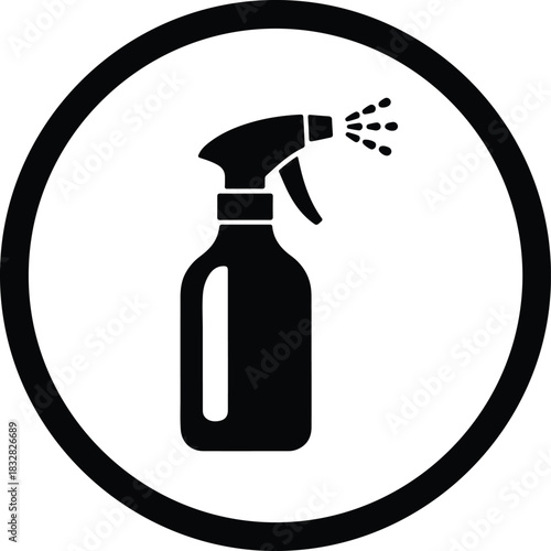 Silhouette Spray bottle icon cleaning product vector Illustrator