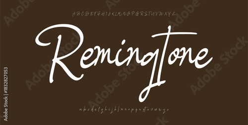 Attractive elegant serif alphabet display font vector with ligature style