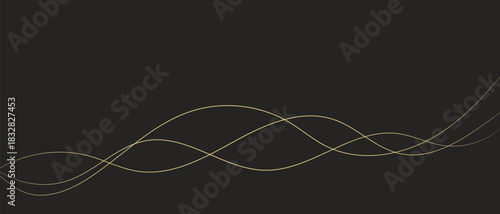 Thin line wavy abstract vector background. Curve wave pattern. Christmas border frame. Merry Christmas Candy Vector line art striped graphic template. New Year picture. Banner christmas Xmas card jpg 