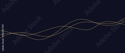 Thin line wavy abstract vector background. Curve wave pattern. Christmas border frame. Merry Christmas Candy Vector line art striped graphic template. New Year picture. Banner christmas Xmas card jpg 