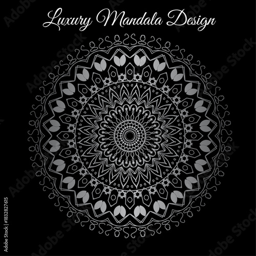 Oriental Mandala Art Vector – Decorative Mandala Template for Wall Art & Print	
