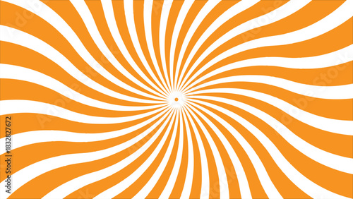 Bright warm orange and yellow sunburst illustration with radial light rays and an explosion pattern suitable for a summer background vector design