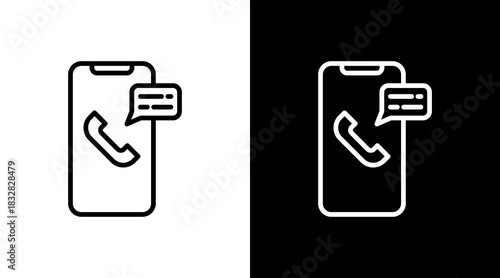 Smartphone  White Icon Set Design