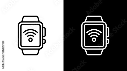 Smartwatch  White Icon Set Design