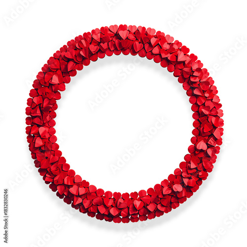 Heart-shaped Red Wreath Perfect for Celebration and Decoration in Home or Eve...