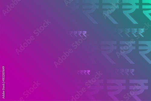 indian rupee symbol on vibrant background for digital payment or investment