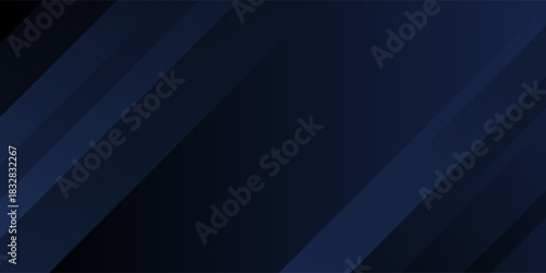 abstract dark blue banner background with overlap stripes