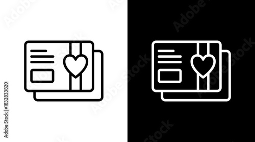 Wedding Invitation  White Icon Set Design