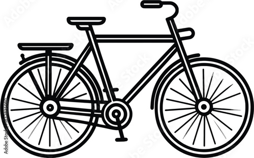 Classic bicycle illustration on white background bike vintage