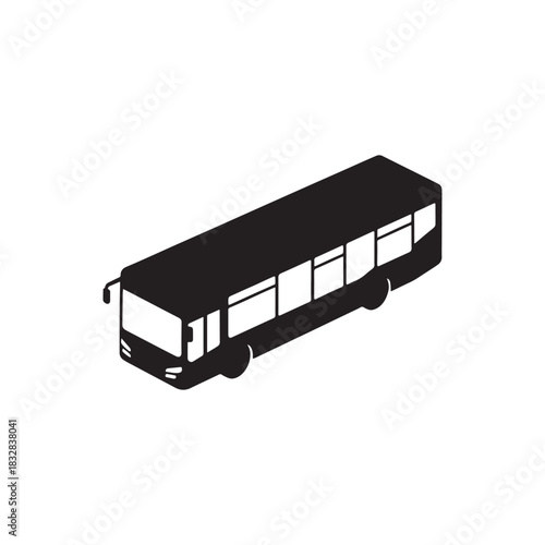 Modern and functional city bus silhouette