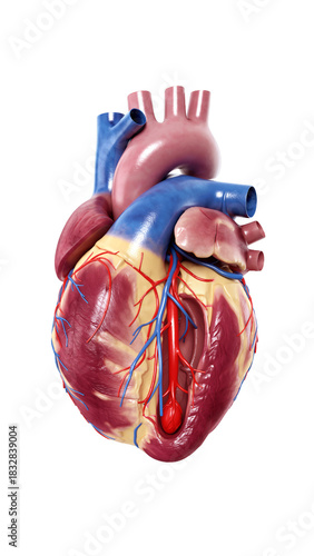 Wallpaper Mural Highly detailed realistic 3d rendering of human heart organ showing major arteries veins chambers and coronary circulation system Torontodigital.ca