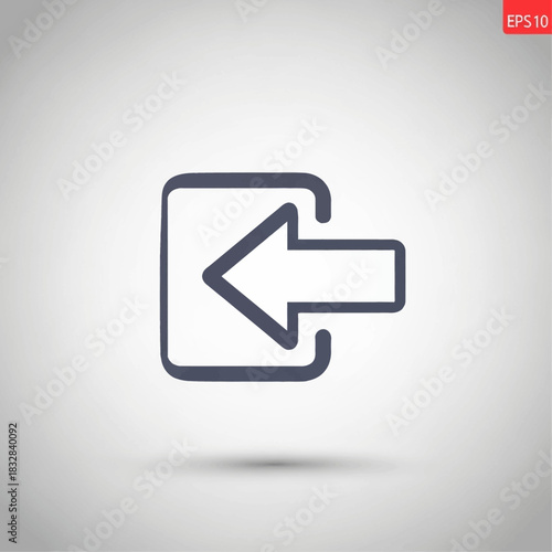 Arrow pointing left entering a square, symbolizing login or sign-in.