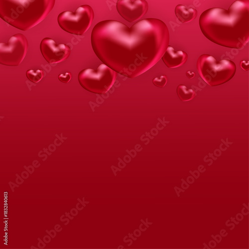 Valentine's Day background with hearts