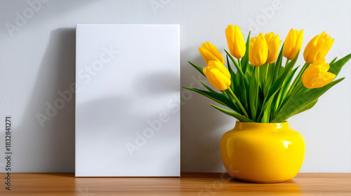 Blank Poster Mockup Leaning...